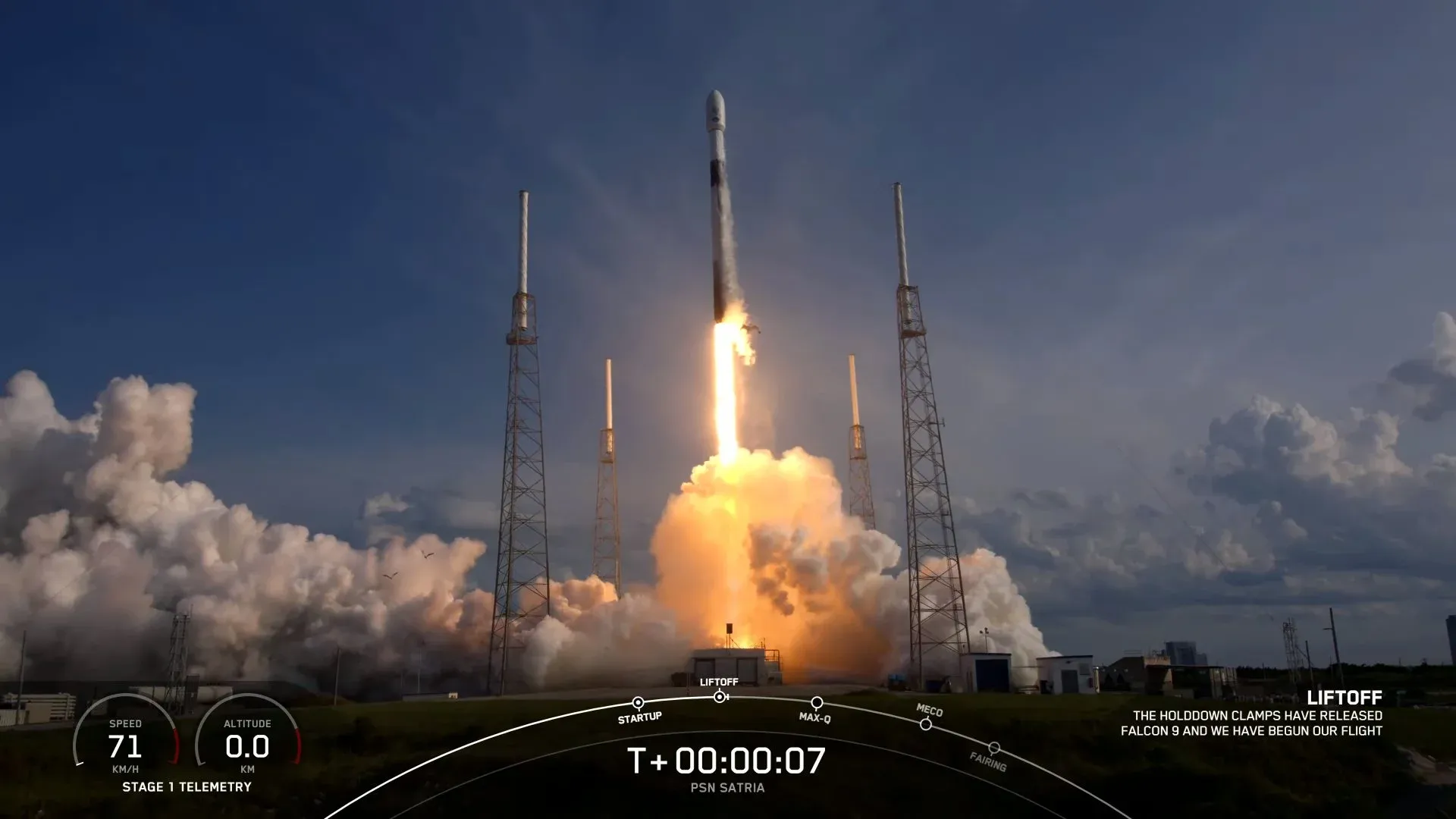 SpaceX launches SATRIA-1 communications satellite for Indonesia